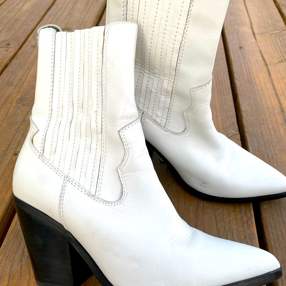White Cowboy Boots ALDO